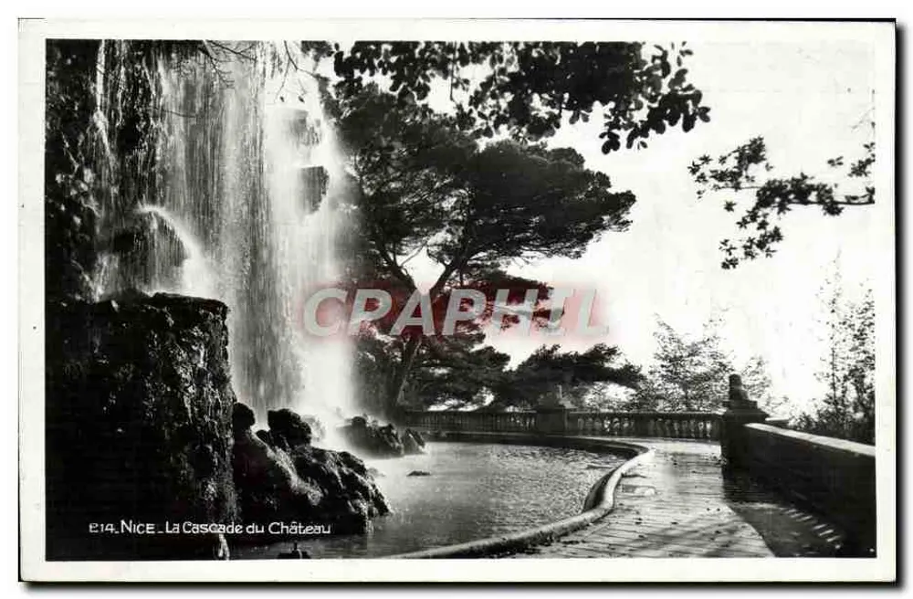 Nice - A Cascata do Castelo — Éditions M.A.K. de Cimiez, n° E14 - Frente