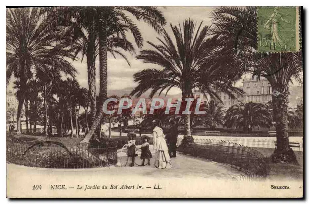 NICE — O Jardim do Rei Albert 1º — LL. — Selecta — n° 104 - Frente