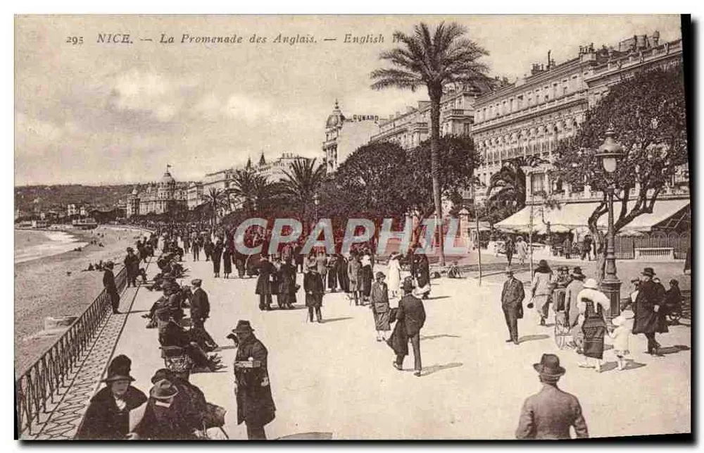 NICE — La Promenade des Anglais — English Walk — éditeur R. Letellier, n° 295 - Frente