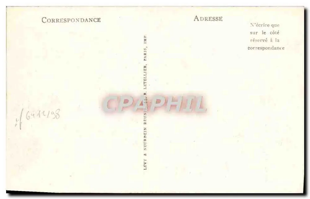 NICE — La Promenade des Anglais — English Walk — éditeur R. Letellier, n° 295 - Verso