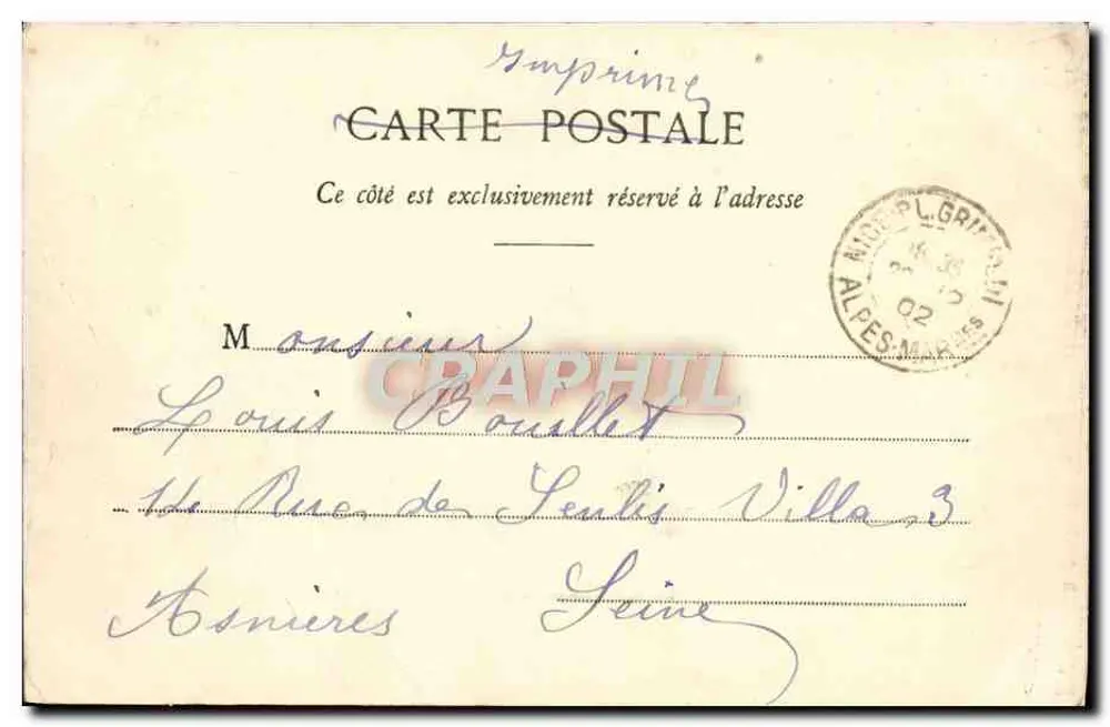 Nice - Promenade dos Ingleses — T.B. editor - Verso