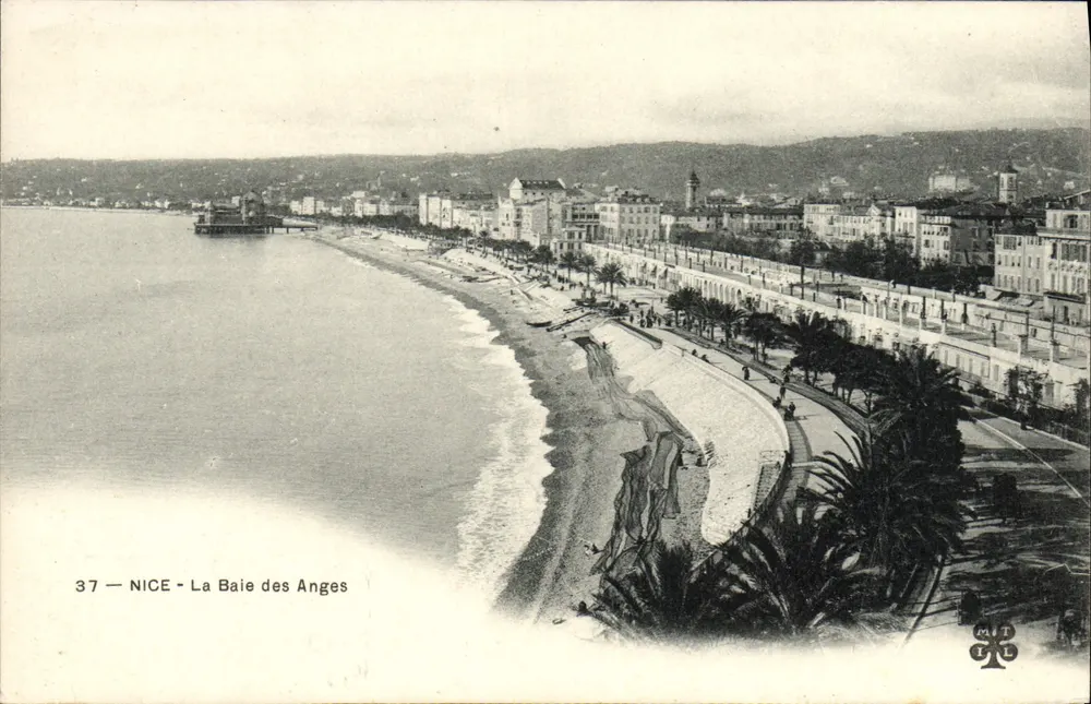 Nice - A Baía dos Anjos — vista panorâmica — editor MITL, n° 37 - Frente