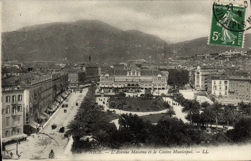 Nice — Avenue Masséna und das Municipale Casino — LL. - Vorderseite