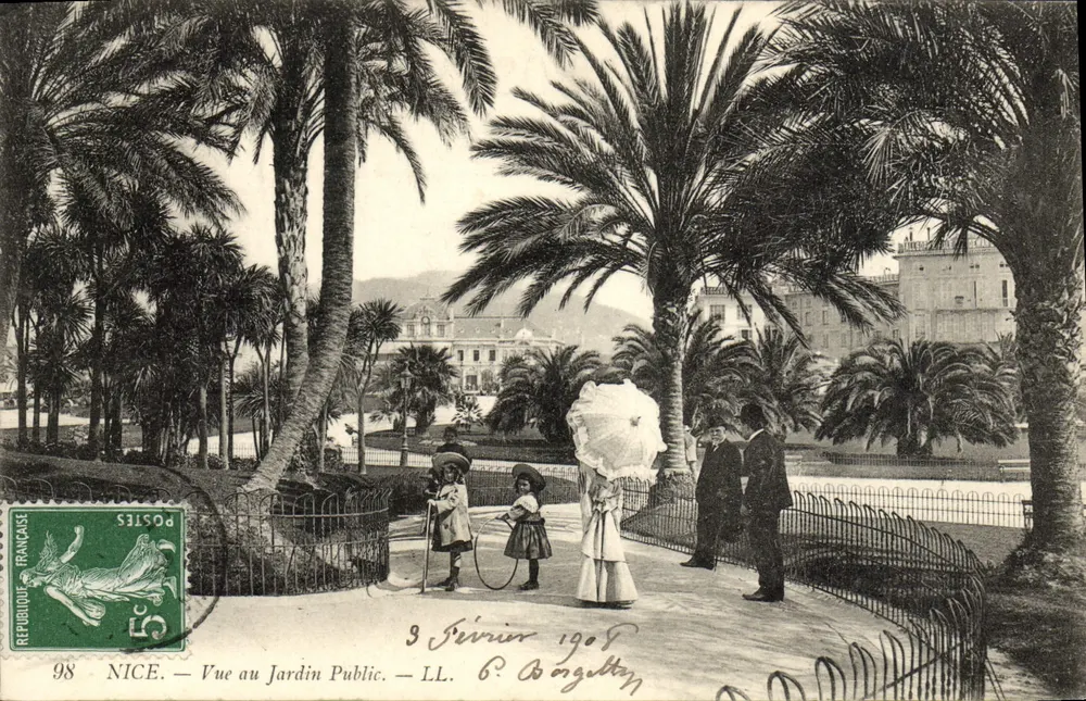 Nice — Vista no Jardim Público — LL. B. Bonguetton - Frente