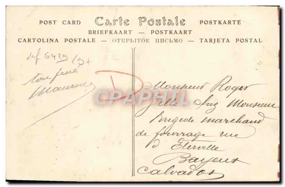 Nice — A Estátua de Gambetta — V° Serre, Tabacs de luxe, n° 913 - Verso