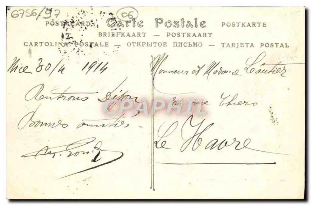 Nice — Le Quai du Midi und das Palais de la Jetée-Promenade — Verlag ND, Nr. 461 - Rückseite