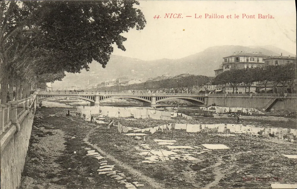 Nizza — Het Paillon en de Brug Barla — Ed. Frantz Téa, n°44 - Voorkant