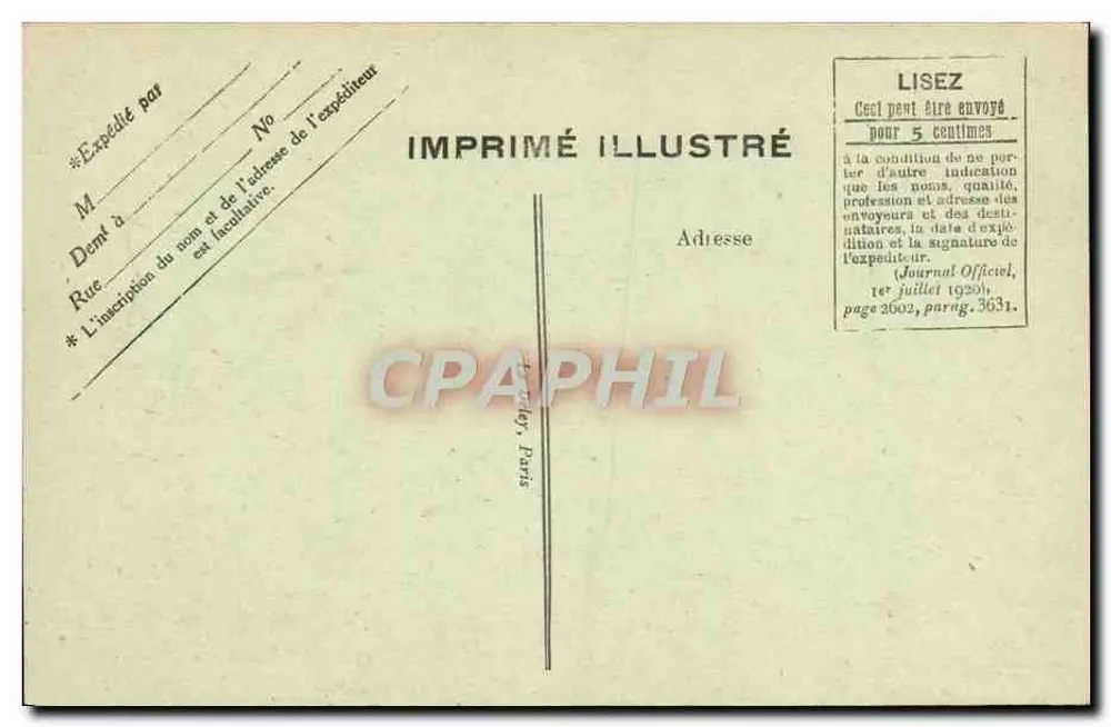 O Carnaval de Nice - 1921 — Carro da Pesca — Imprimé Illustré - Verso