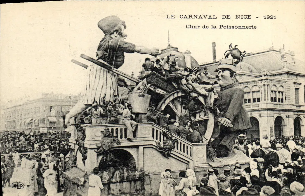 Karnawał w Nicei - 1921 — Wóz Rybaka — B.D. Paris - Awers