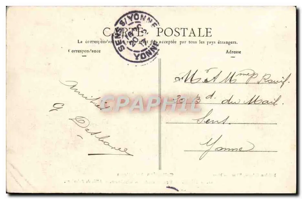 NICE — Promenade du Château — Allée de Palmiers — Künstlerische Sammlung — Bultion Gilletta, Fot. — Nice - Rückseite
