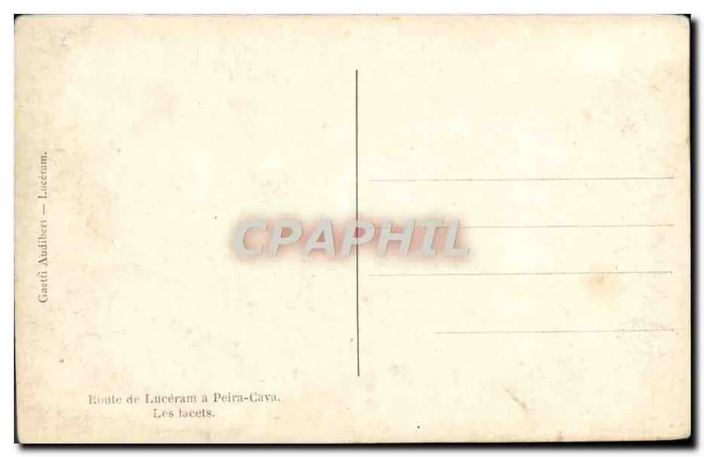 Rodovia de Lucérâ para Peira-Caya — Os Curvas — Gaetï Audibert - Verso