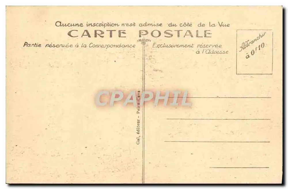 Peira-Cava (Alpes-Maritimes) — Höhe 1500 m. — Winter-Sport — Gal, Verlag Peira-Cava - Rückseite