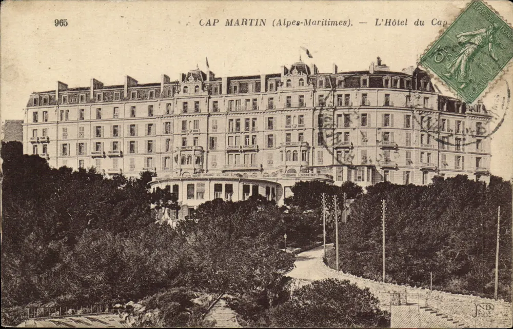 Cap Martin (Alpes-Maritimes) — Hotel du Cap — wydawca Anciens États et Cie, nr 965 - Awers