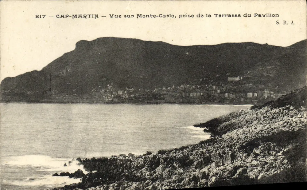 Cap-Martin — Blick auf Monte-Carlo, vom Pavillon-Terrasse aus — S.R.A. Nr. 817 - Vorderseite