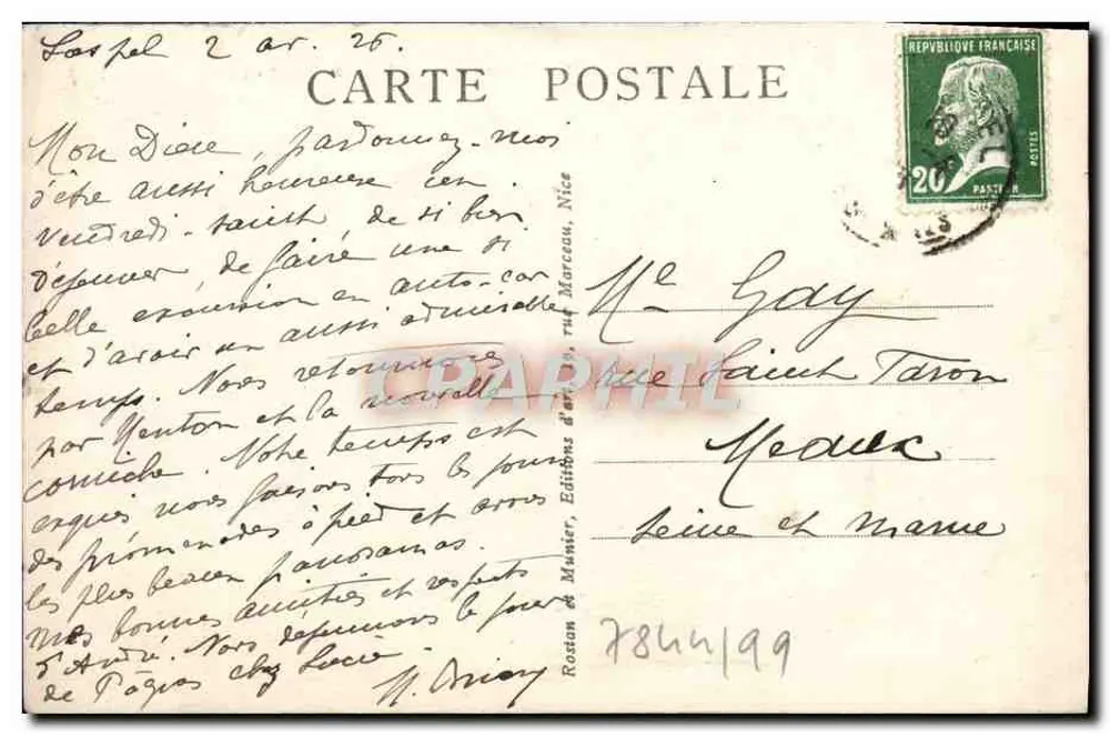 Sospel (alt. 360 m.) — Le Vieux Pont et la Bévera - RM - Verso