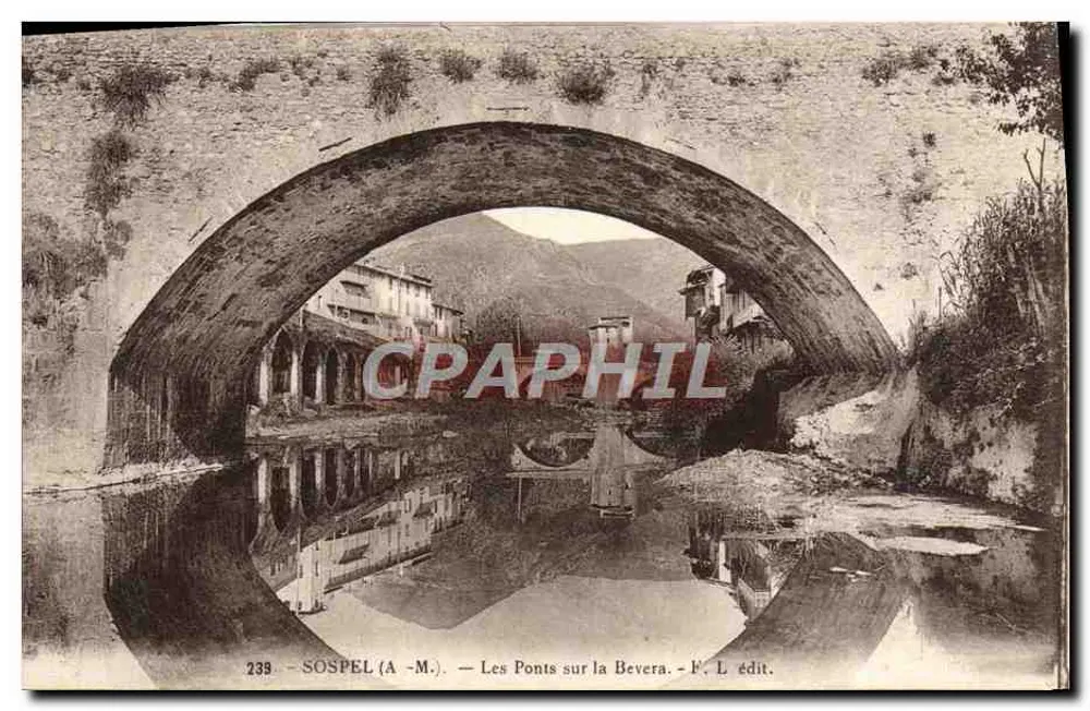 Sospel (A.-M.) — Os Pontes sobre a Bevera — F.L. édit. - Frente