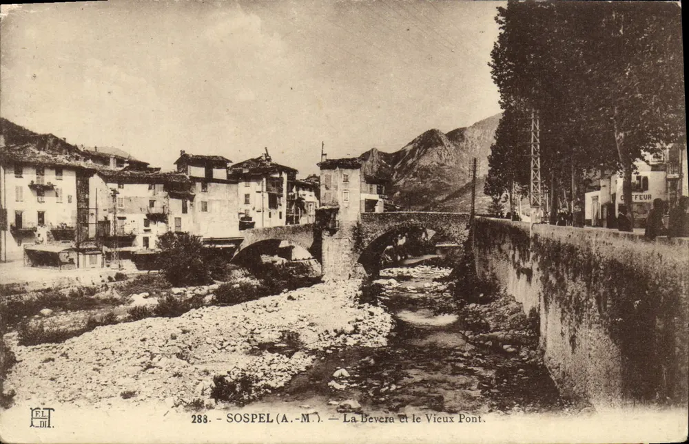 Sospel (A.-M.) — La Bevera et le Vieux Pont — Éditeur : E.L. T. n° 288 - Vorderseite