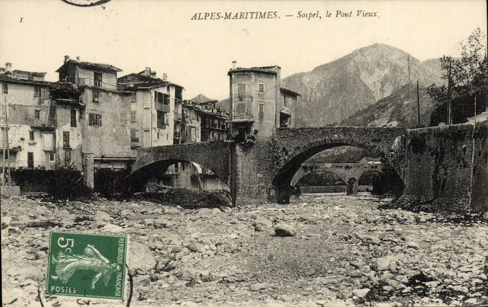 Sospel, der alte Brücke — Alpes-Maritimes — Verlag unbekannt, Seriennummer I - Vorderseite