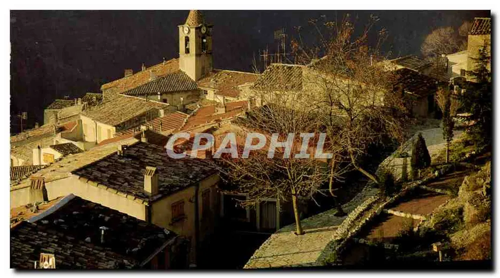 Sainte-Agnès (Alpes-Maritimes) — Zonsondergang over het Dorp — Uitgaven Jean-Jaurès - Voorkant