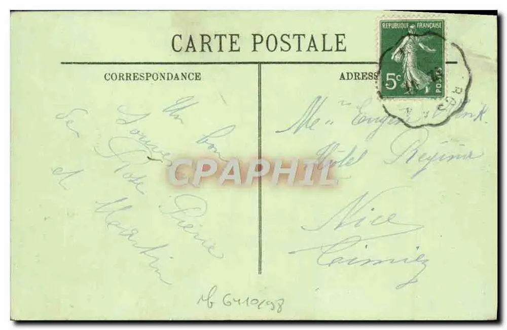 Umgebung von Nice — Route de la Corniche, Cap Ferrat und Pointe Saint-Hospice — LL. — N° 186 - Rückseite