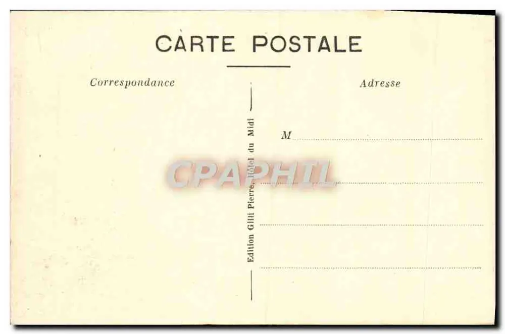 Der Brücke und der Kanal der Vésubie — Edition Gill Pierre, Hôtel du Midi - Rückseite