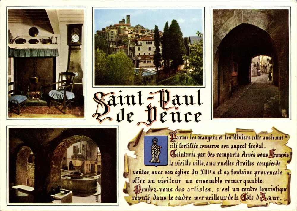 Saint-Paul-de-Vence — cidade fortificada e igreja do século XIII — Éditions S.E.P.T. - NICE - Frente
