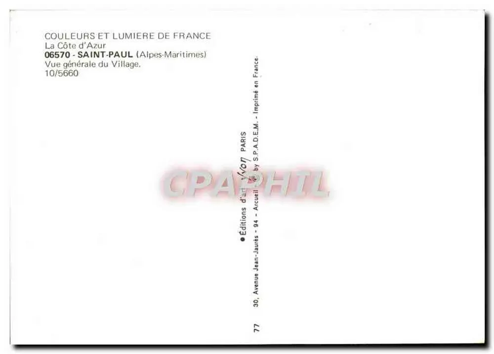 Saint-Paul (Alpes-Maritimes) — Visão geral do vilarejo — Edições Jean-Jaurès - Verso