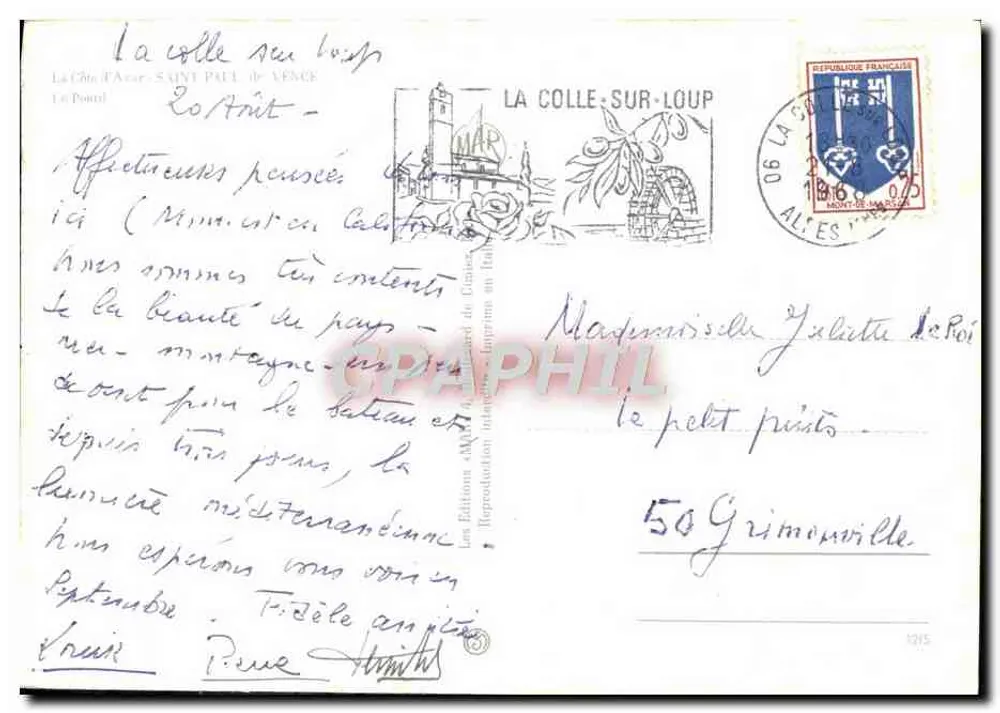 La Colle-sur-Loup — Vista da Costa Azul — As Edições AMQ - Verso