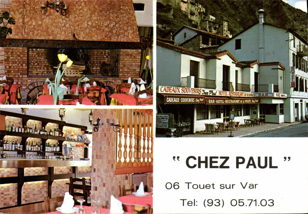 Chez Paul — Hotel Restaurante da Posta — Touet sur Var - Frente