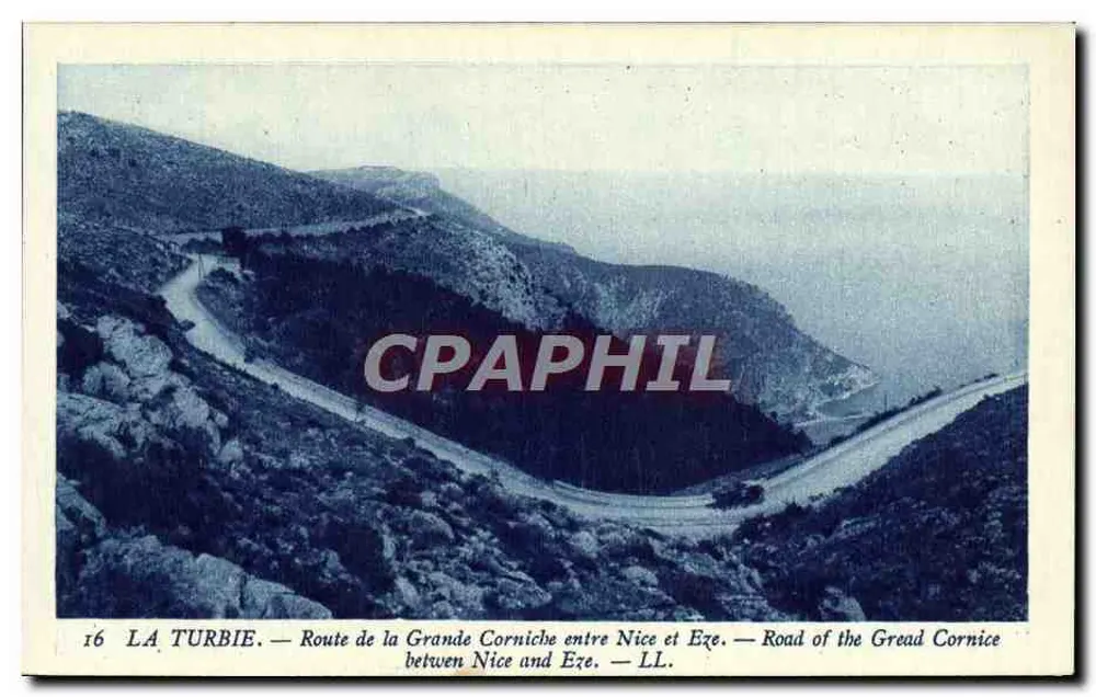 La Turbie — Route de la Grande Corniche zwischen Nice und Èze — LL - Vorderseite