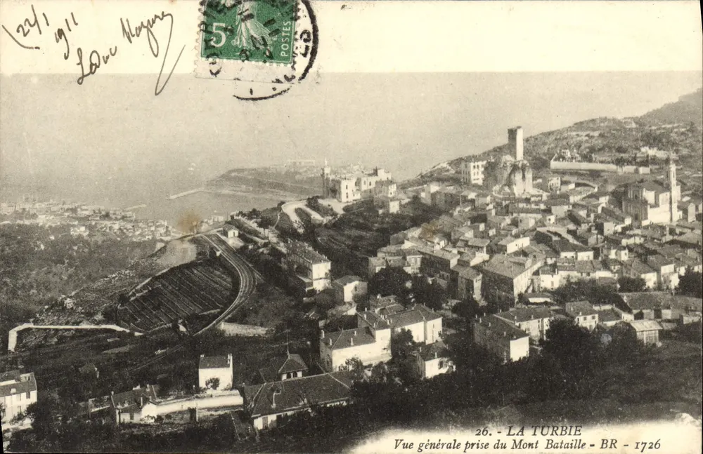 La Turbie — Allgemeiner Blick vom Mont Bataille — BR - 1726 - Vorderseite