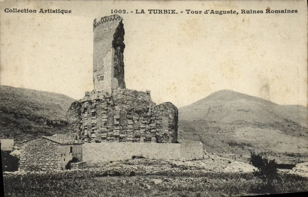 La Turbie - Tour d'Auguste, römische Ruinen — Künstlerische Sammlung, Nr. 1002 - Vorderseite