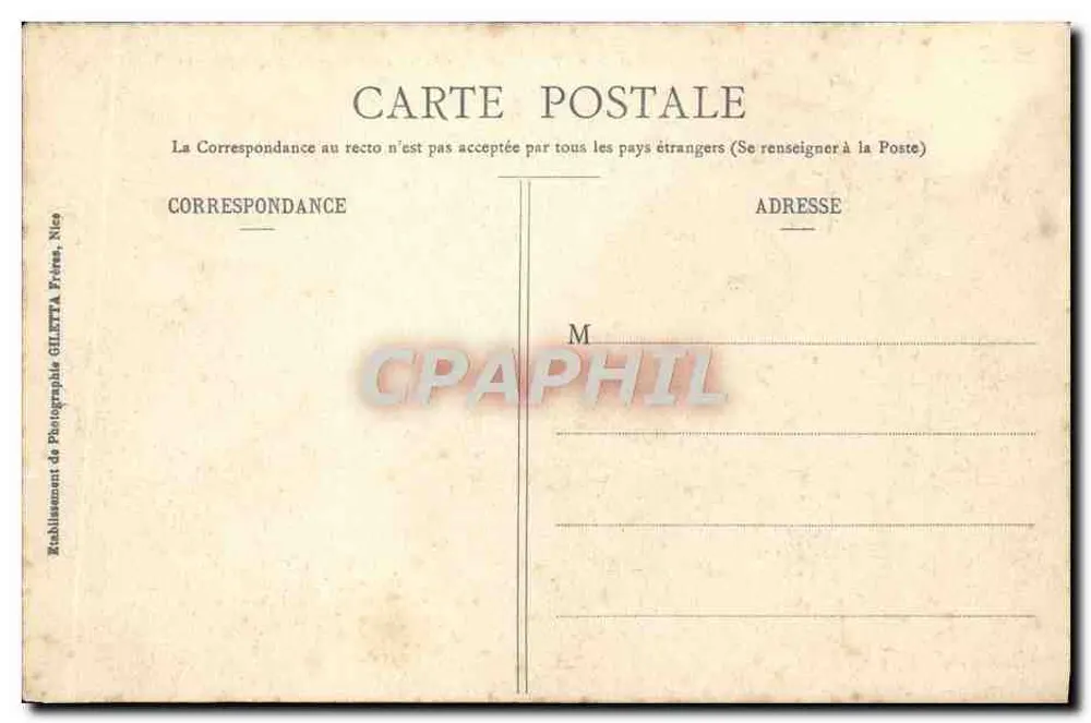 La Turbie - Tour d'Auguste, römische Ruinen — Künstlerische Sammlung, Nr. 1002 - Rückseite