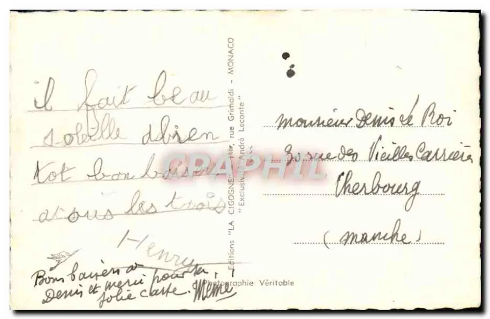 Vence - Fontaine et Porte du Peyra — La Cigogne, n°2.147 - Verso