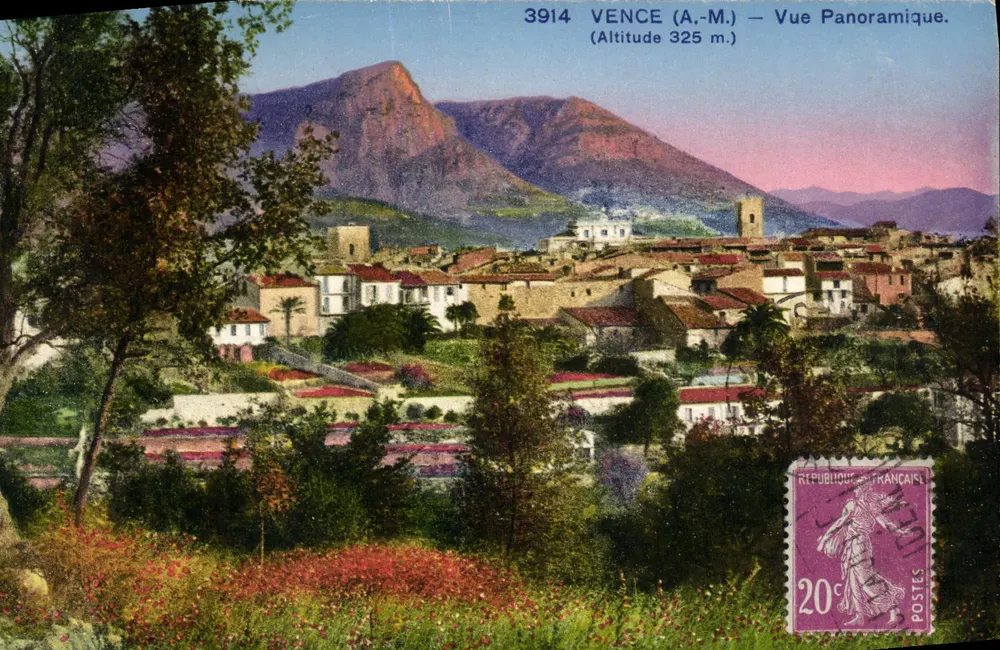 Vence (A.-M.) — Vista Panorâmica — Fotocromia A.D.I.A. n° 3914 - Frente