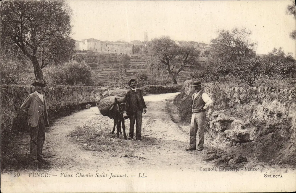 Vence — Viejo Camino de Saint-Jeannet — Cagnoli, papelería Vence, Selecta - Anverso