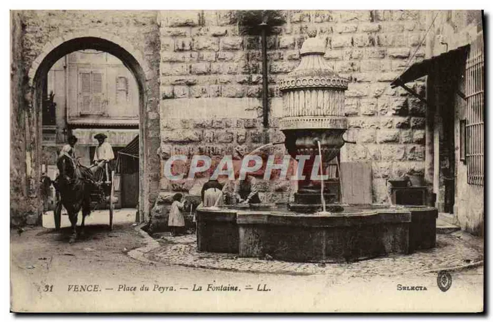 Vence — Place du Peyra — La Fontaine — Selecta - Vorderseite