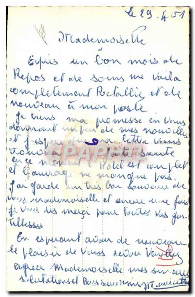 Villefranche-sur-Mer — Avenue Maréchal Joffre — La Cigogne - Verso