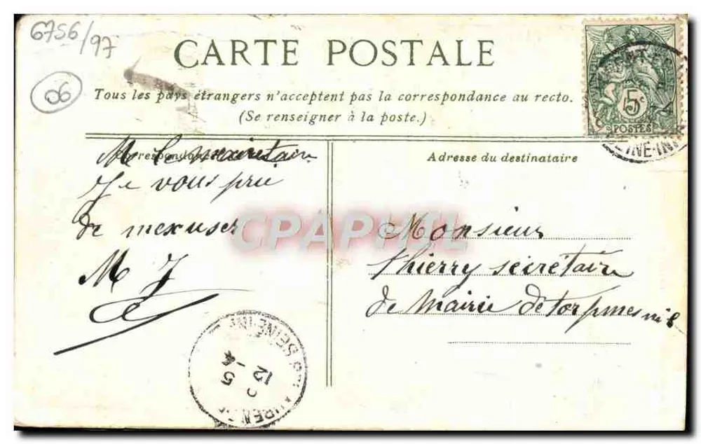 Villefranche-sur-Mer - Lazaret — editor S. Bima, n°2 - Verso