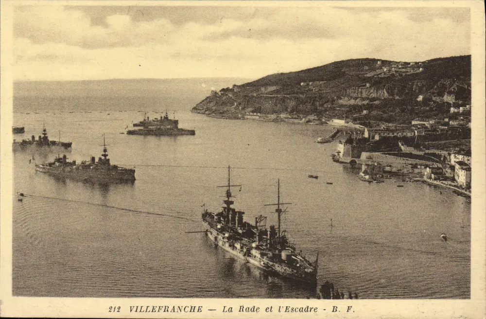 Villefranche — Die Bucht und die Flotte — B.F. — Nr. 212 - Vorderseite