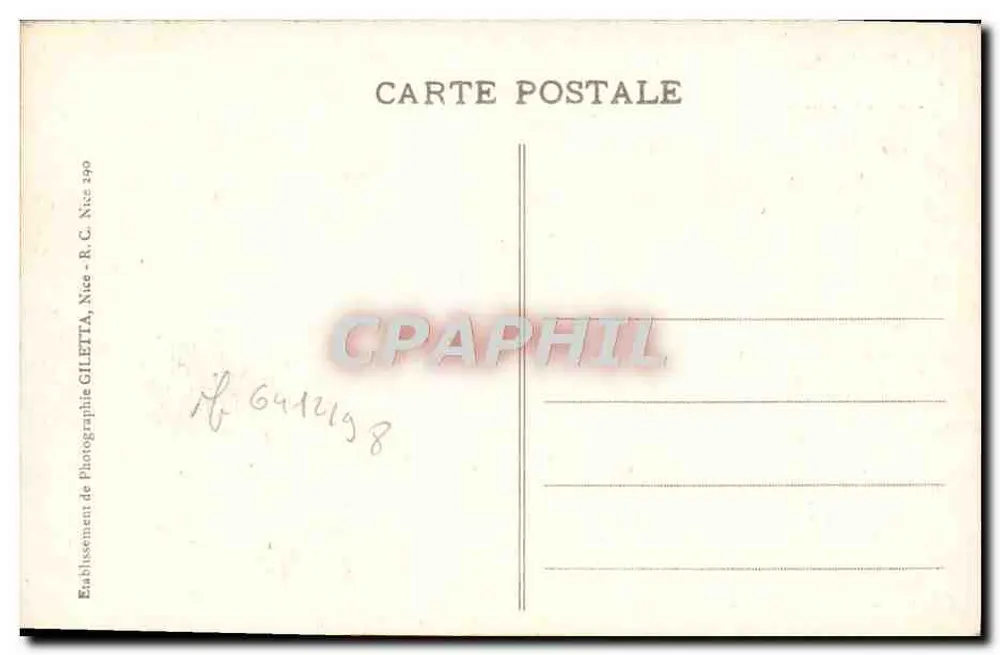 Villefranche - La Rade et l'Escadre - Environs de Nice - Éditeur Giletta, Nice - Verso
