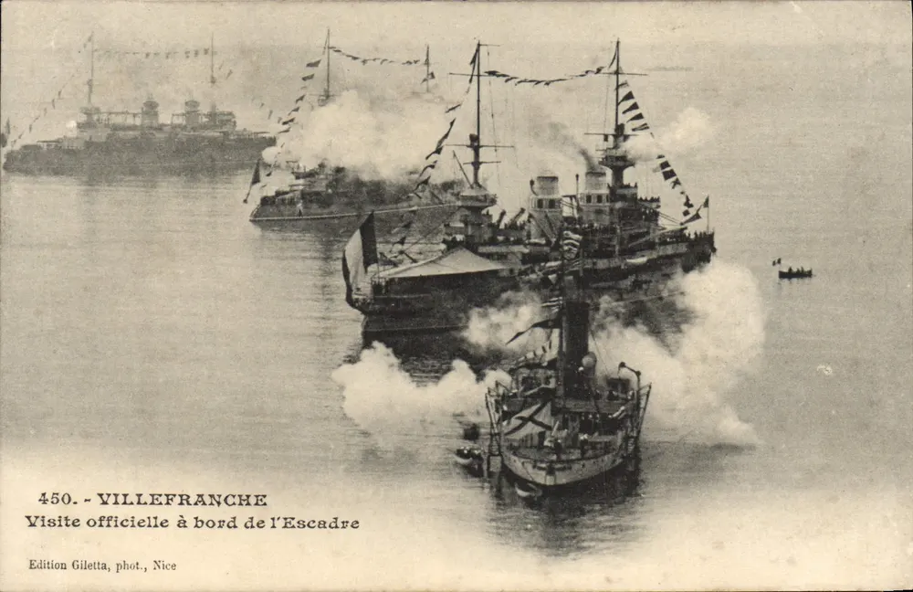Villefranche — Offizielle Besichtigung an Bord der Flotte — Edition Giletta, phot., Nice, n°450 - Vorderseite