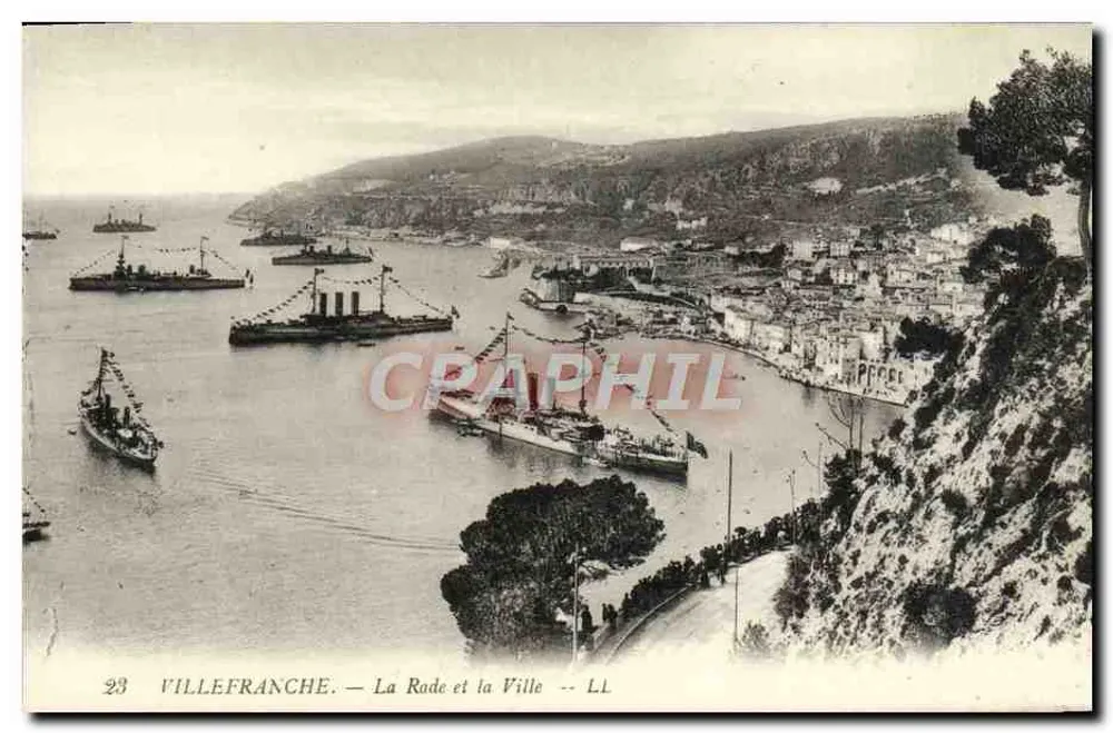 Villefranche — Der Hafen und die Stadt — LL - Vorderseite