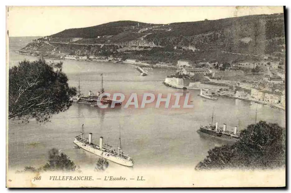Villefranche - A Esquadra — LL. — A Imprensa Nova Fotográfica, Paris - Frente