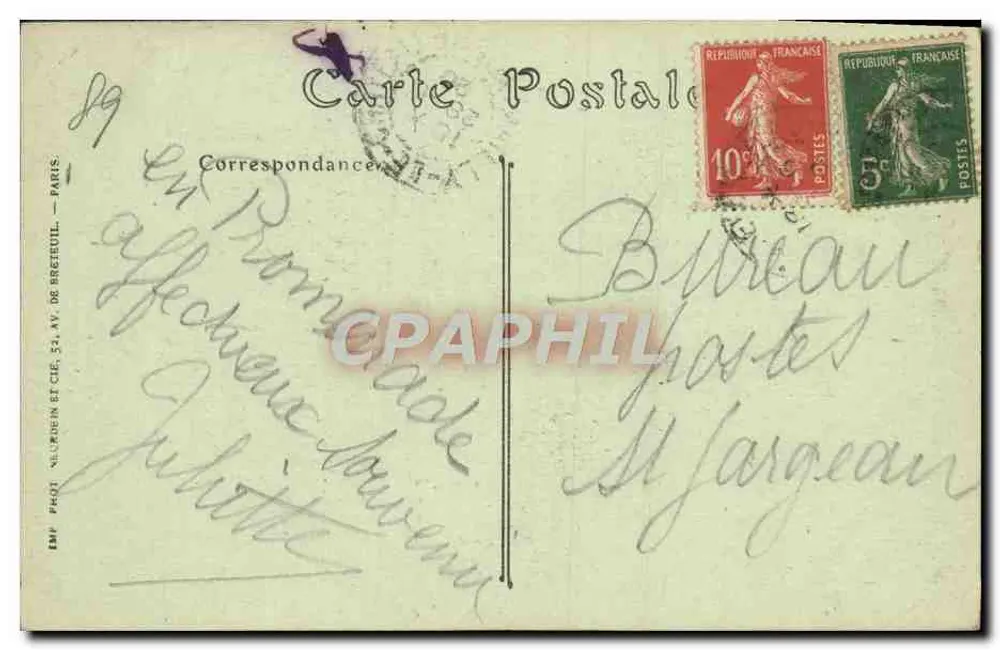 Le Saussois — Os Rochos — TOULOT, Editor, Aurecère - Verso