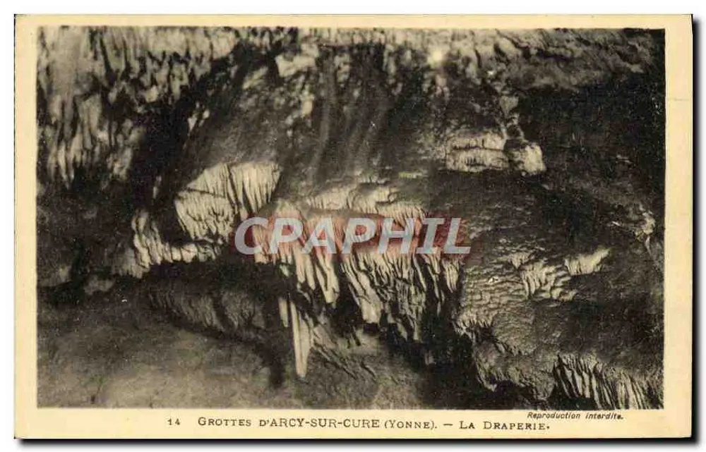 Grutas de Arcy-sur-Cure (Yonne) — La Draperie — n°14 - Frente