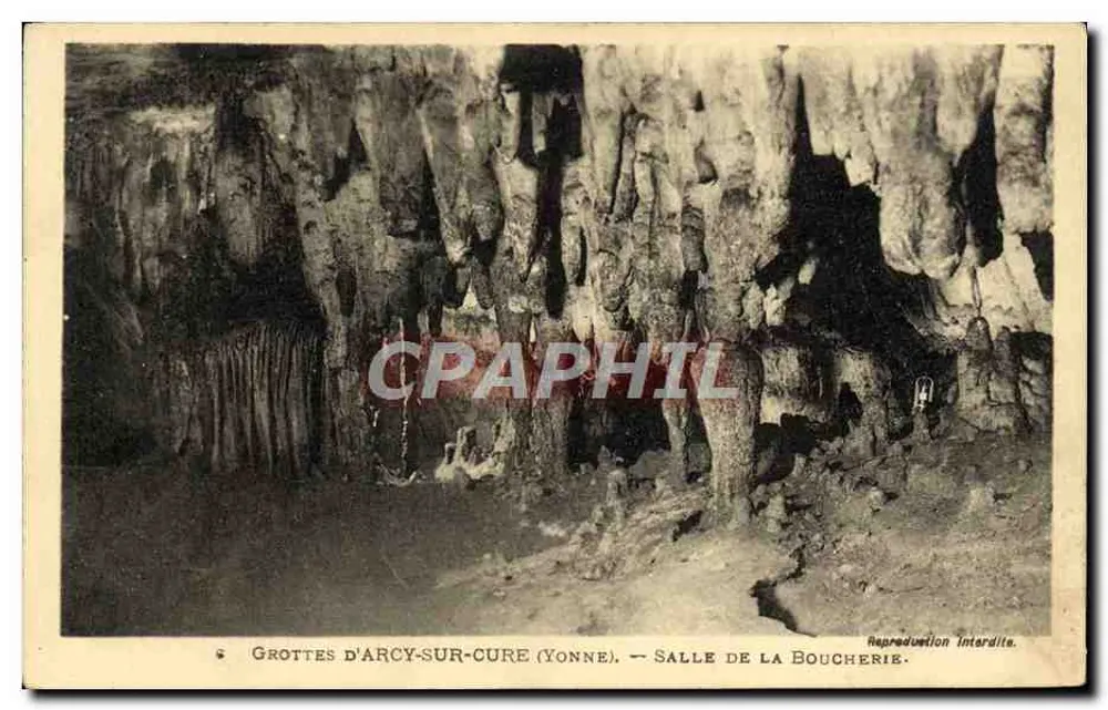 Grottes d'Arcy-sur-Cure (Yonne) — Salle de la Boucherie — Éditeur Joublin, n°6 - Recto
