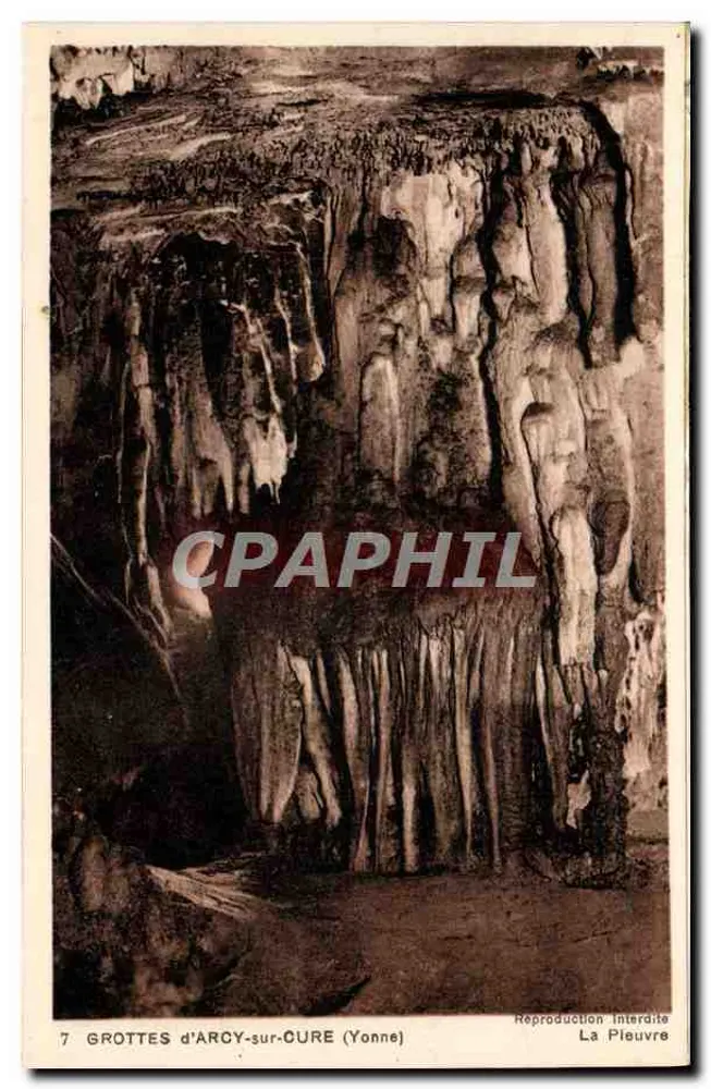 Grutas de Arcy-sur-Cure (Yonne) — vista interior da cavidade — La Pleuvre, n°7 - Frente