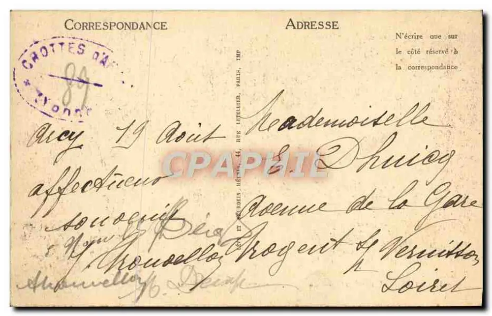 Arcy-sur-Cure — Die Cure, Ansicht vom Großen Brücke — ND - Rückseite