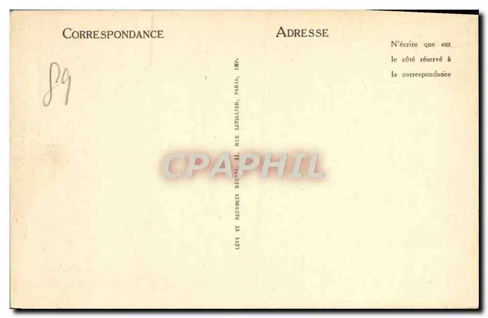 Ansicht vom Chalet de la Grotte — Arcy-sur-Cure — Verlag: Clamélot, Nr. 67 - Rückseite